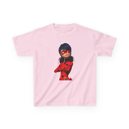 Cool Ladybug Superhero Kids Heavy Cotton Tee | Fun and Playful Design for Young Heroes