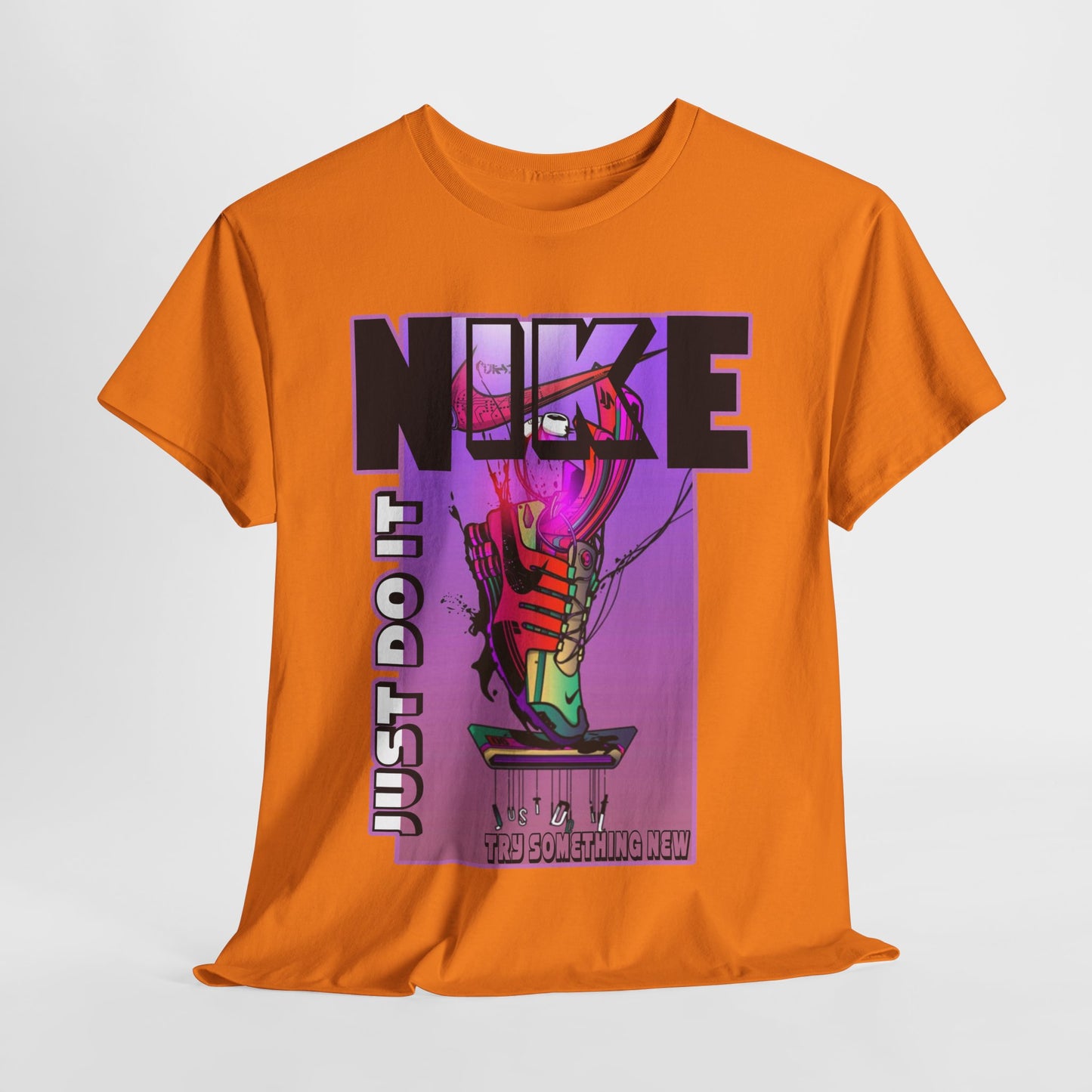 Vintage-Style Nike Unisex Heavy Cotton Tee - Just Do It Graphic Shirt