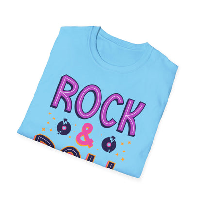 Rock & Roll Unisex Softstyle T-Shirt - Music Lovers Gift, Concert Apparel, Casual Wear, Festival Fashion, Fun Graphic Tee