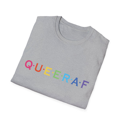 Pride-Inspired Unisex T-Shirt - QUEERAF Graphic Tee for LGBTQ+ Celebrations, Everyday Wear, Gift for Supporters, Inclusive Fashion