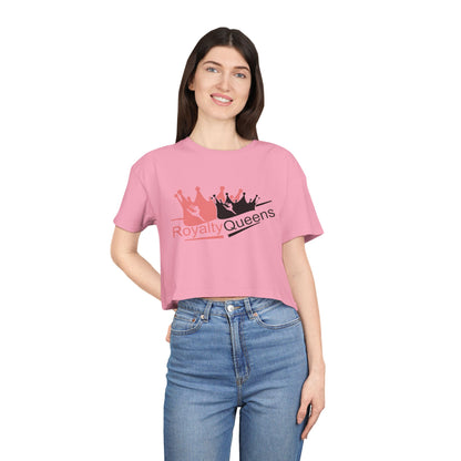 Royalty Queens Crop Tee, Empowering Women's Fashion, Gift for Her, Birthday Present, Stylish Casual Wear, Summer Outfit Choice, Trendy [...]