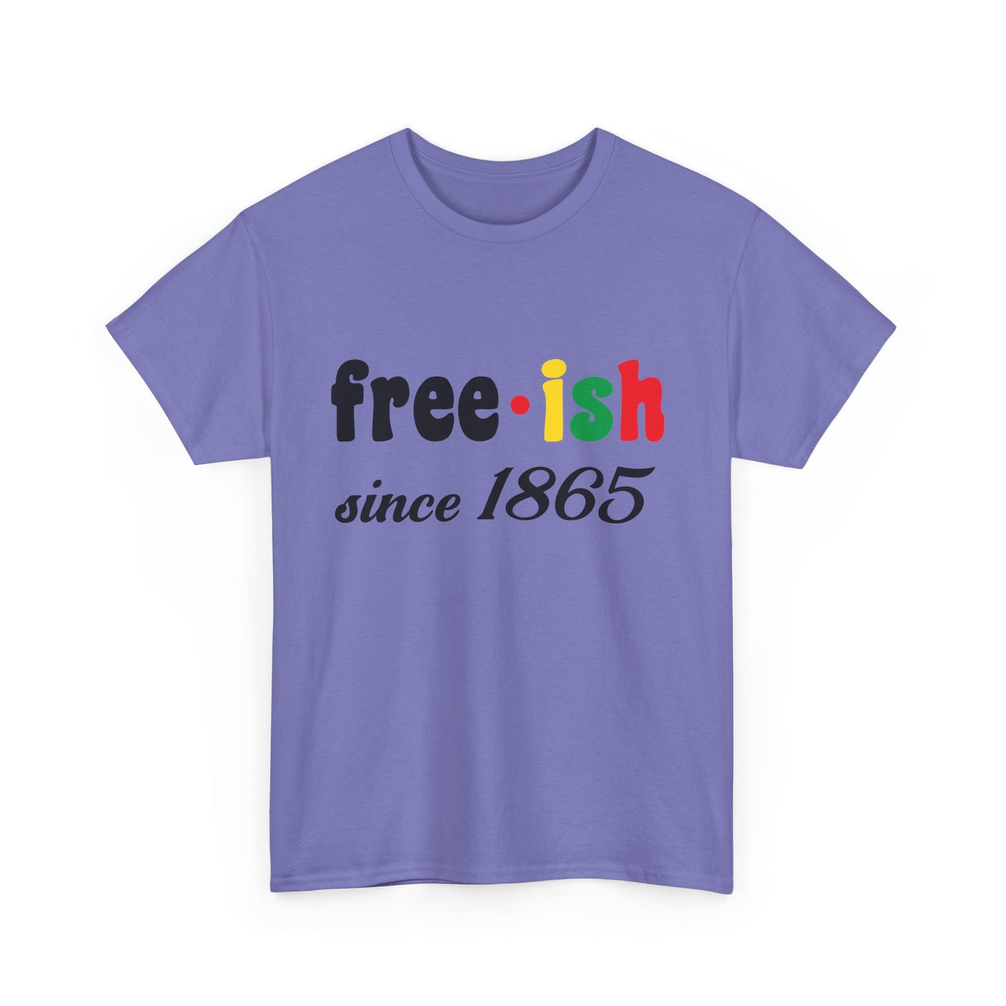Unisex Heavy Cotton Tee: Free-ish Since 1865 | Funny T-Shirt, Casual Wear, Birthday Gift, 4th of July, Holiday Apparel