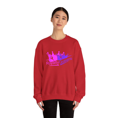 Royalty Queens Crewneck Sweatshirt — Pink & Purple Crown Graphic