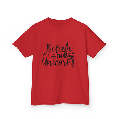 Believe in Unicorns Kids T-Shirt - Inspirational Cotton Tee for Dreamers