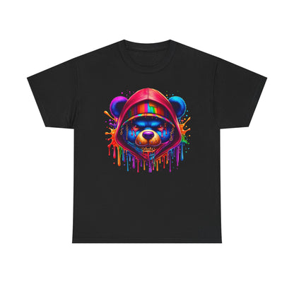 Colorful Graffiti Bear Unisex Heavy Cotton Tee