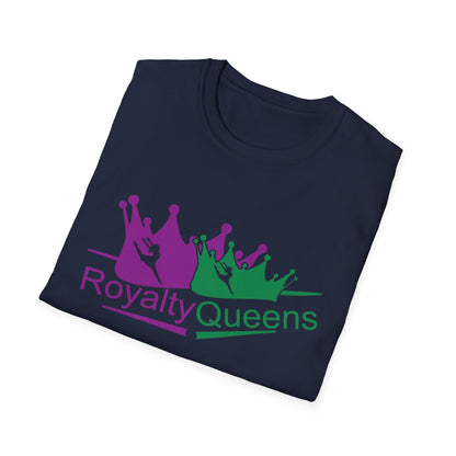 Royalty Queens T-Shirt, Unisex Softstyle Tee for Celebrations, Birthday Gifts, Empowerment Wear, Casual Fashion, Crown Design