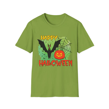 Happy Halloween Unisex Softstyle T-Shirt, Spooky Shirt, Halloween Tee, Fall Fashion, Trick or Treat Apparel