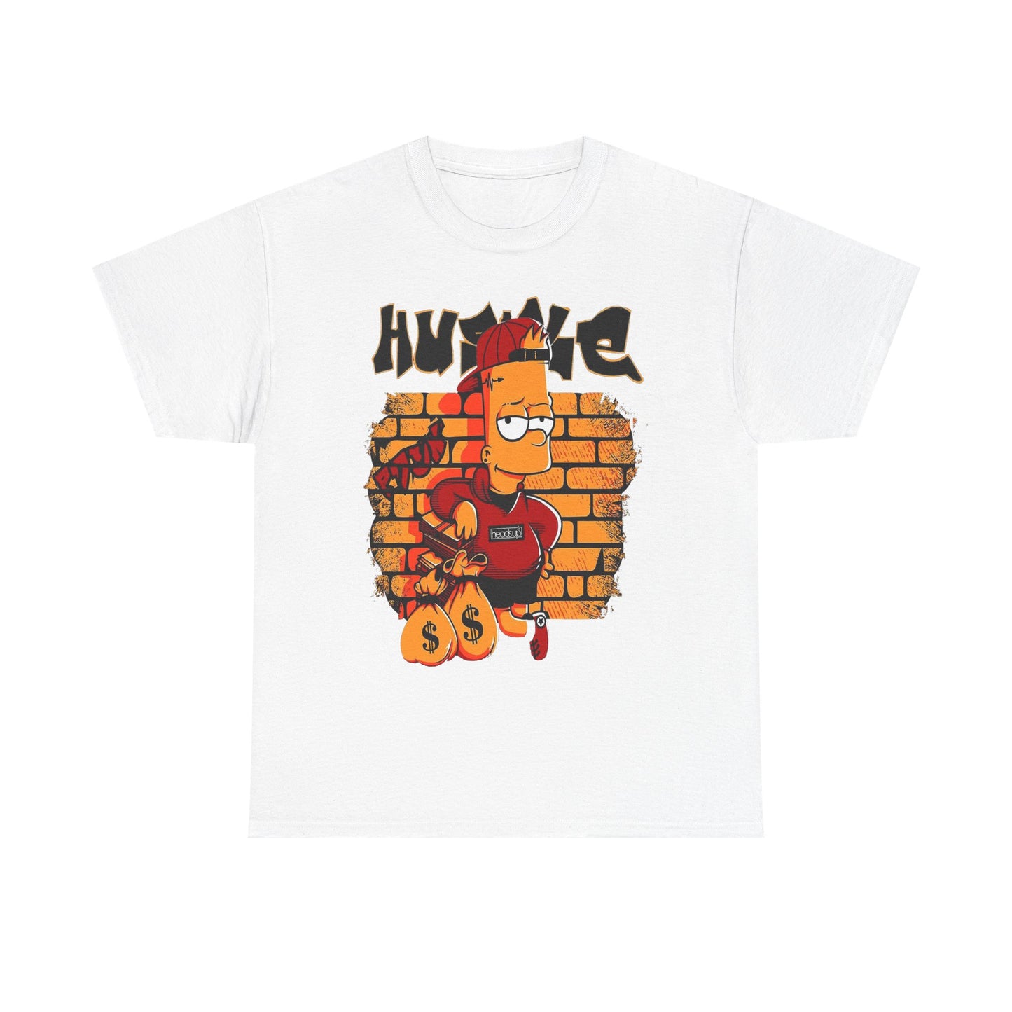 Hustle Graphic Tee - Unisex Heavy Cotton T-Shirt with Bart Design