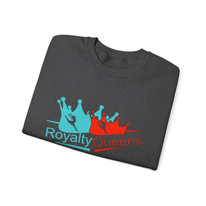 Crewneck Sweatshirt - "Royalty Queens" Colorful Crown Graphic