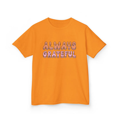 Kids Grateful Tee, Cute Kids Shirt, Positive Vibes T-Shirt, Gratitude Apparel, Gifts for Kids, Everyday Wear, Birthday Gift
