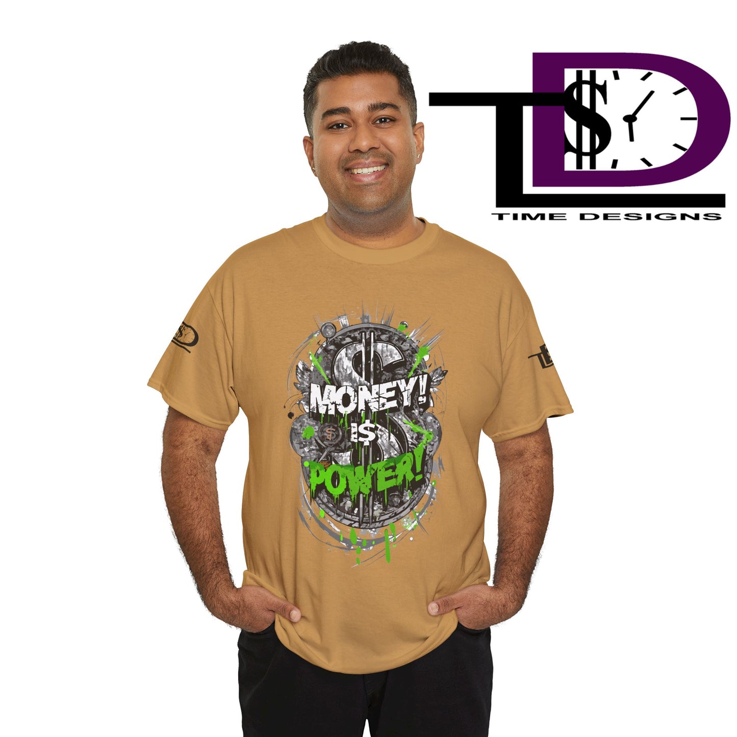 Money Power Unisex Heavy Cotton Tee | Statement Shirt, Motivational Apparel, Gift for Him, Streetwear, Casual T-Shirt