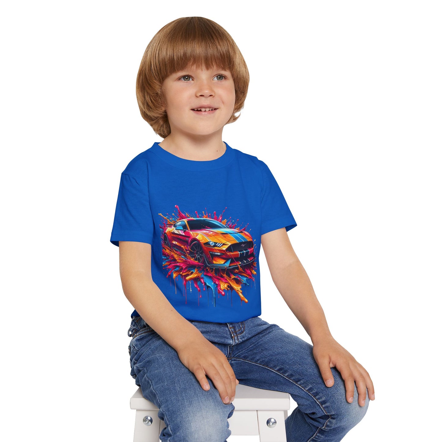 Vibrant Sports Car Toddler T-Shirt - Fun & Colorful Kids Tee