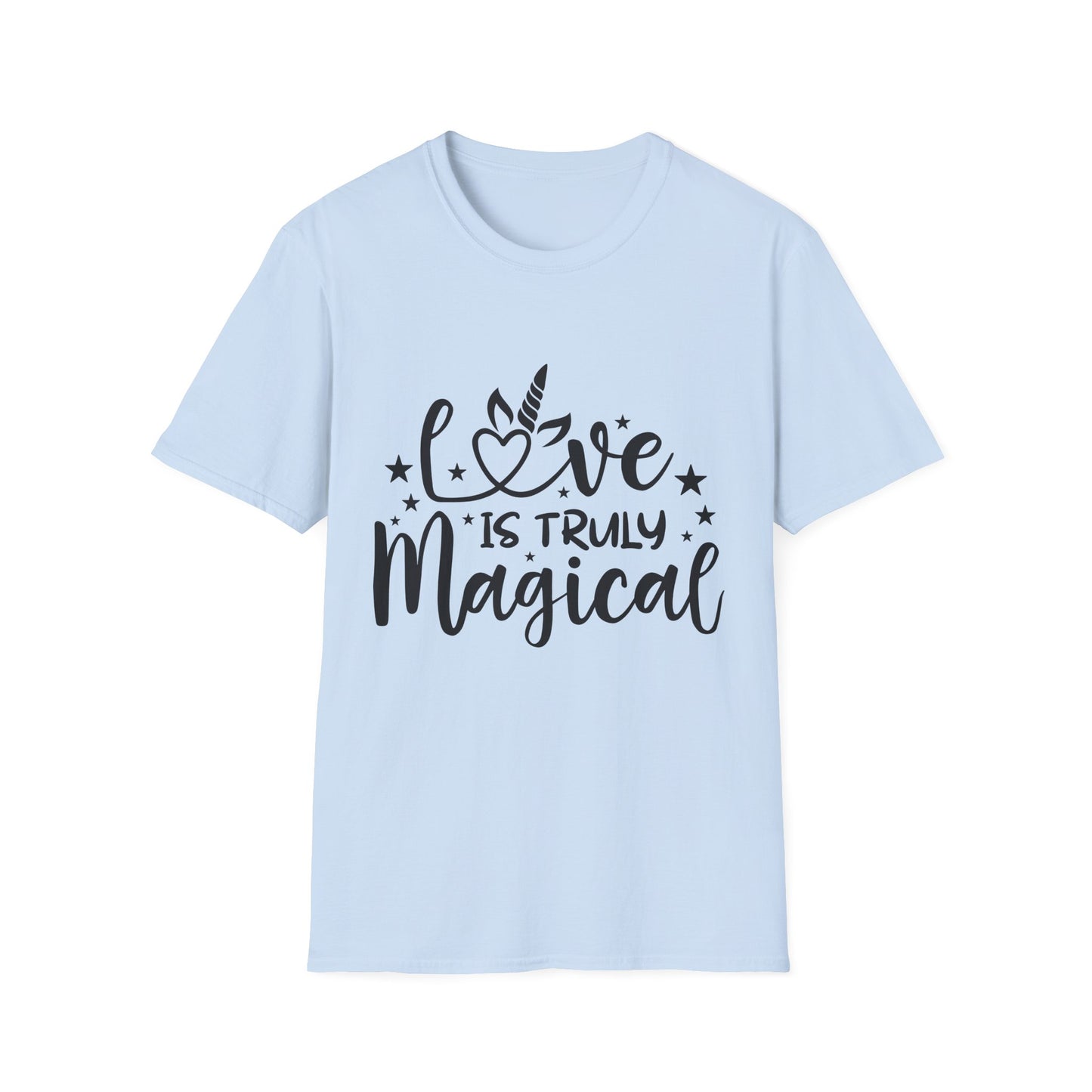 Love is Truly Magical Unisex Softstyle T-Shirt - Cute Gift for Couples and Celebrations