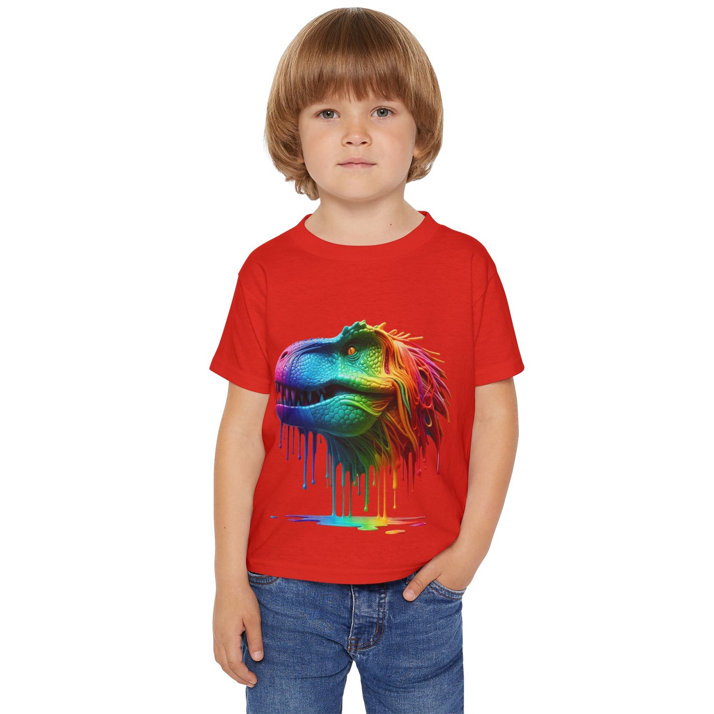 Rainbow T-Rex Toddler T-Shirt - Fun & Colorful Dino Tee for Kids