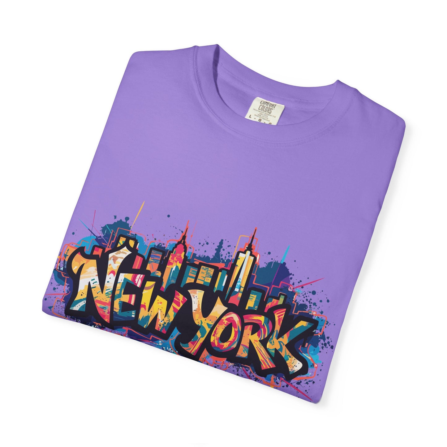 Colorful New York Graffiti T-Shirt, Streetwear Tee, City Vibe Shirt, Travel Souvenir Gift, Urban Fashion, Summer Outfit