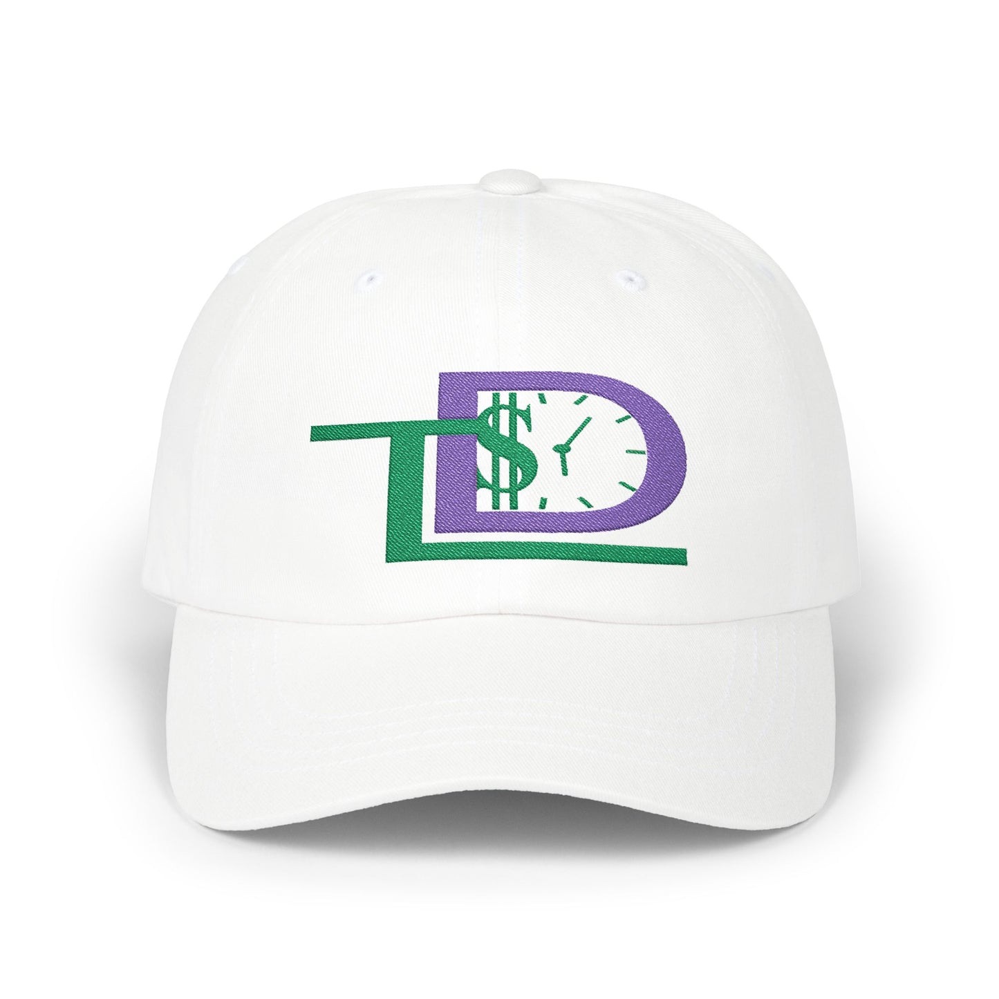 Classic Dad Cap with Dollar Clock Design, Stylish Baseball Hat for Dad, Gift for Father’s Day, Casual Cap for Every Occasion