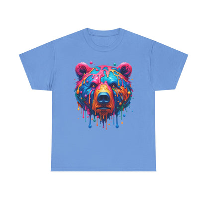 Colorful Bear Unisex Heavy Cotton Tee - Vibrant Art T-Shirt