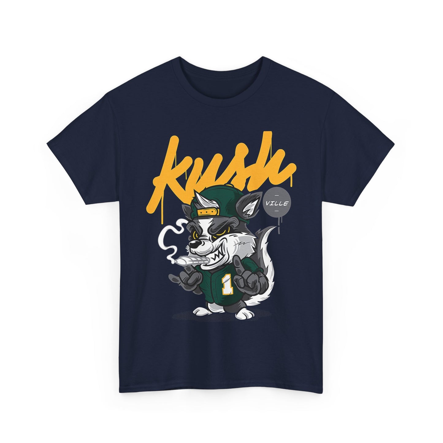 Kush Vibe Unisex Heavy Cotton Tee - Trendy Streetwear Graphic T-Shirt