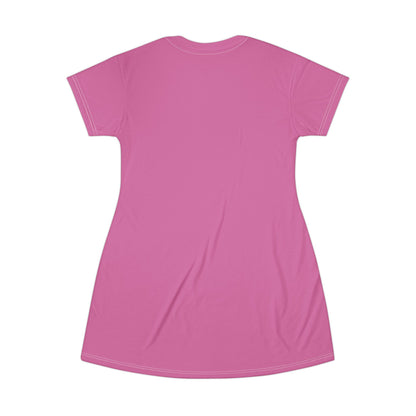 Royalty Queens T-Shirt Dress - Stylish Pink Dress for Confident Women