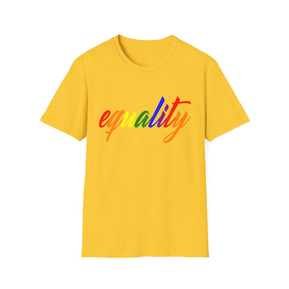 Unisex Equality T-Shirt, Softstyle Graphic Tee, LGBTQ+ Pride Apparel, Inclusive Fashion, Gift for Activists, Casual Wear
