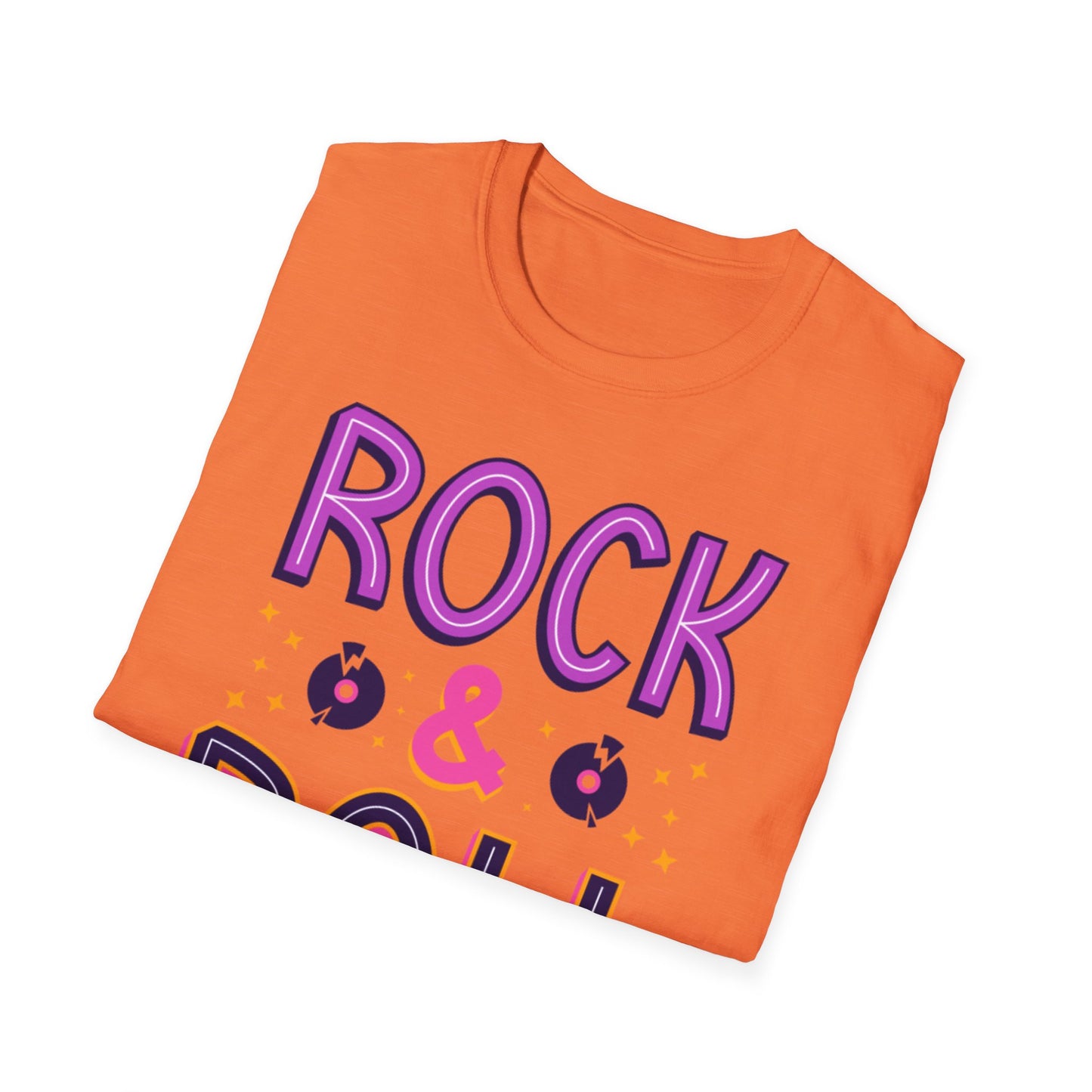 Rock & Roll Unisex Softstyle T-Shirt - Music Lovers Gift, Concert Apparel, Casual Wear, Festival Fashion, Fun Graphic Tee