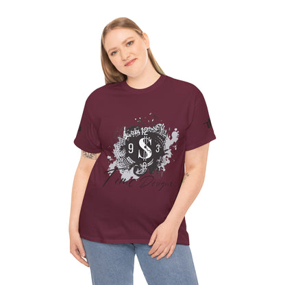 Unisex Heavy Cotton Tee - Time Designs Dollar Clock Graphic T-Shirt