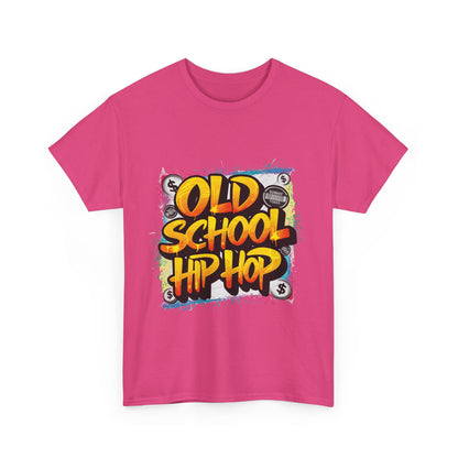 Old School Hip Hop Unisex Heavy Cotton Tee, Retro Streetwear Shirt, Gift for Music Lovers, Vintage Hip Hop Apparel, Cool Graphic Tee