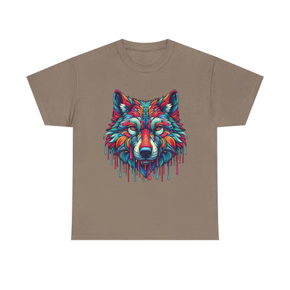 Colorful Wolf Face T-Shirt