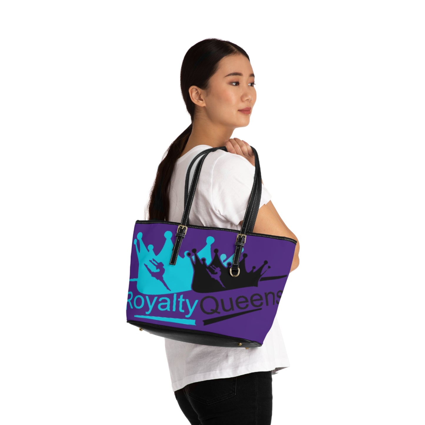 Royalty Queens PU Leather Shoulder Bag, Stylish Handbag for Women, Birthday Gift, Tote Bag for Celebrations, Chic Purse for Everyday