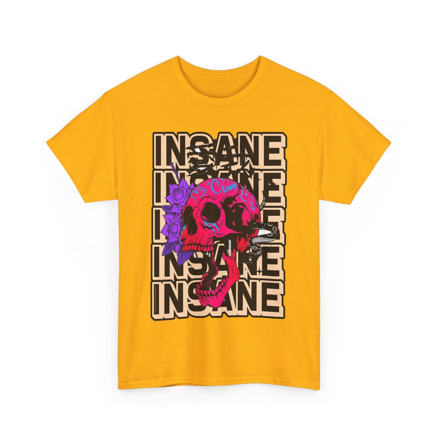 Edgy Skull Art Unisex Heavy Cotton Tee - Perfect for Alternative Fashion Lovers