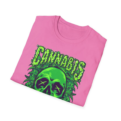 Green Skull Cannabis Unisex T-Shirt – Perfect for Stoner Culture and Everyday Wear