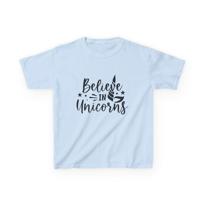 Believe in Unicorns Kids T-Shirt - Inspirational Cotton Tee for Dreamers
