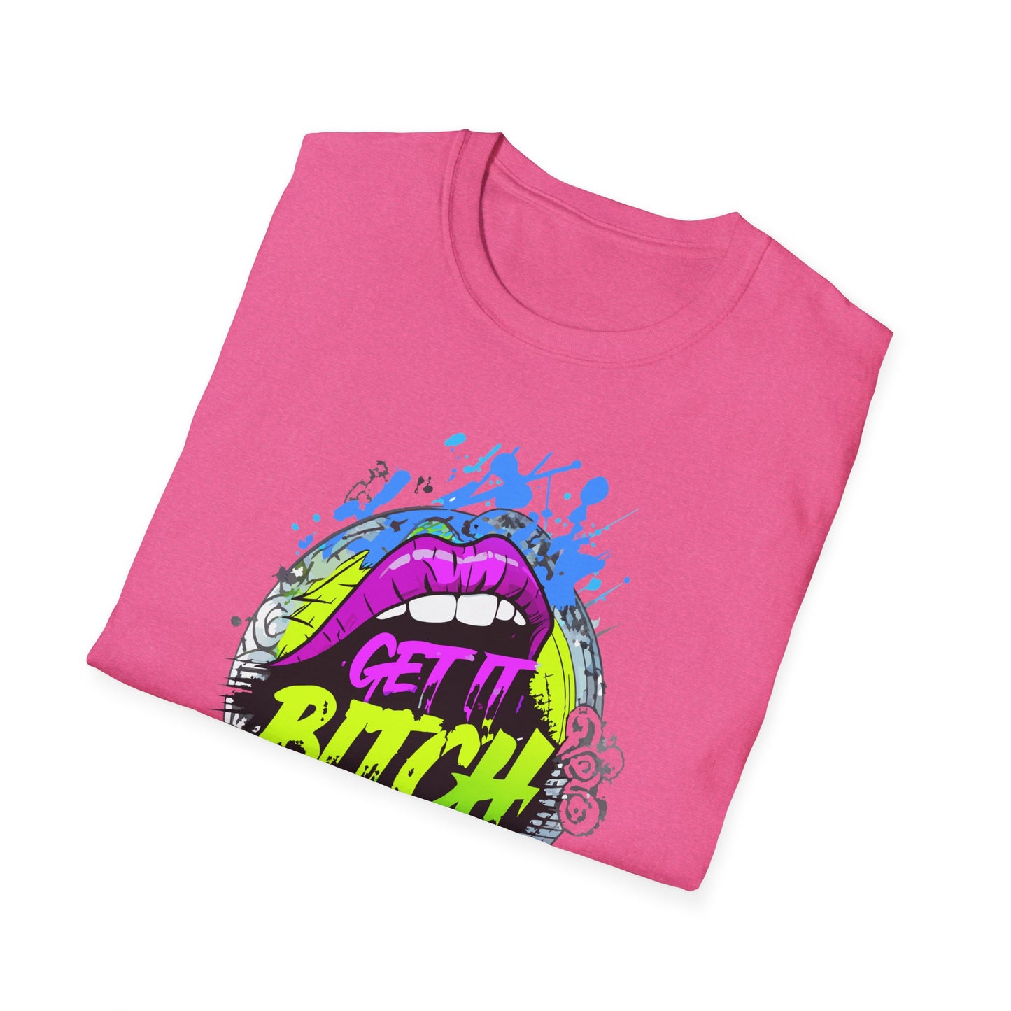 Colorful Graphic Tee for Fun Spirits | Get It Bitch Design, Unisex T-Shirt, Gift for Friends, Casual Wear, Party Shirt