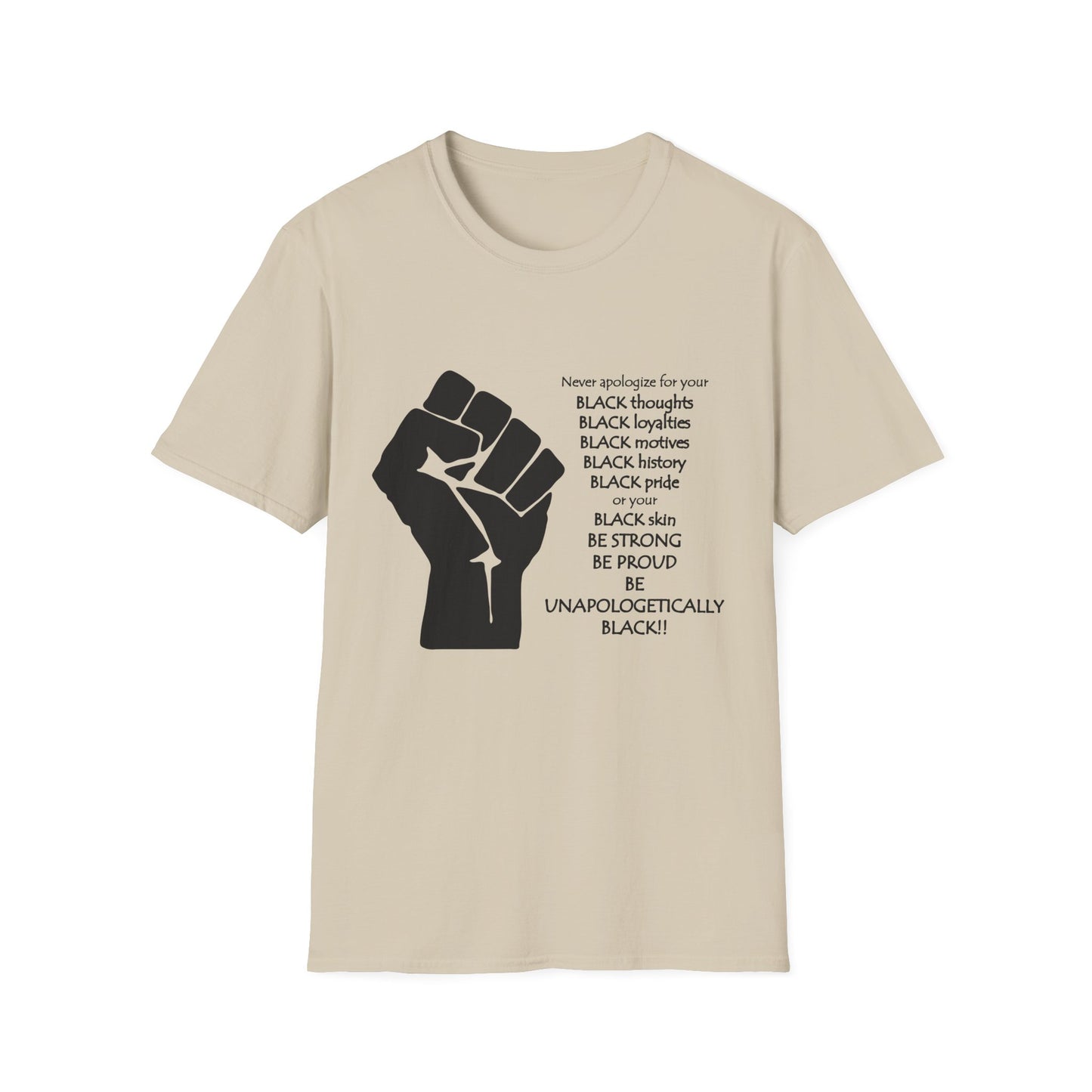 Empowerment Graphic T-Shirt: Unapologetically Black Tee, Activist Shirt, Social Justice Apparel, Inclusive Fashion, Statement Wear