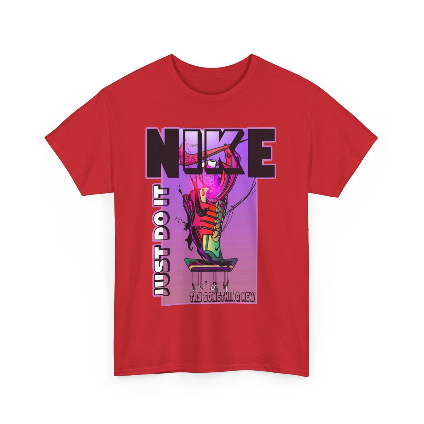 Vintage-Style Nike Unisex Heavy Cotton Tee - Just Do It Graphic Shirt