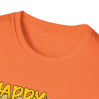 Happy Halloween Unisex Softstyle T-Shirt, Spooky Shirt, Halloween Tee, Fall Fashion, Trick or Treat Apparel