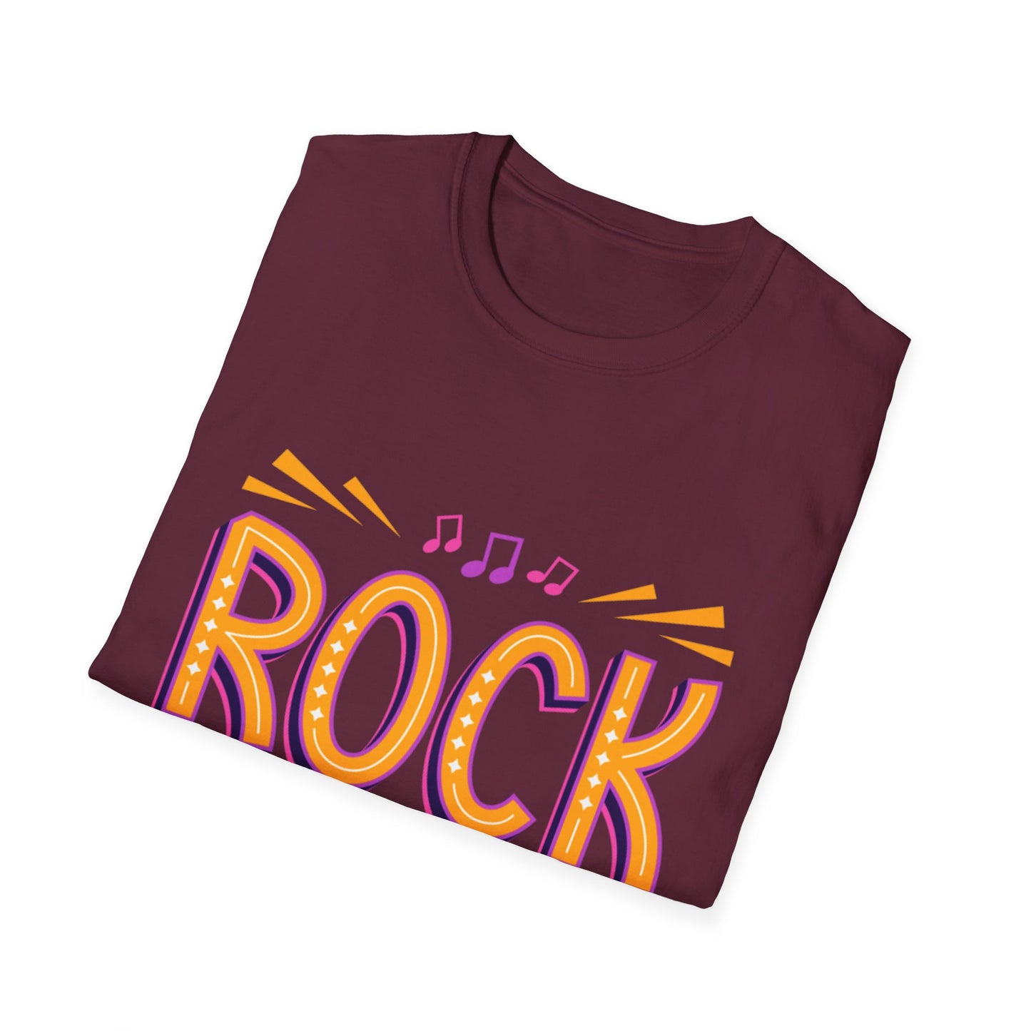 Rock Not Dead Unisex Softstyle T-Shirt | Music Lover Gift, Concert Apparel, Graphic Tee, Casual Wear, Festival Outfit