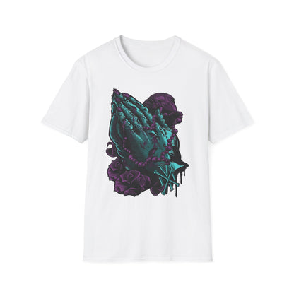 Spiritual Vibes Unisex Softstyle T-Shirt - Praying Hands Design