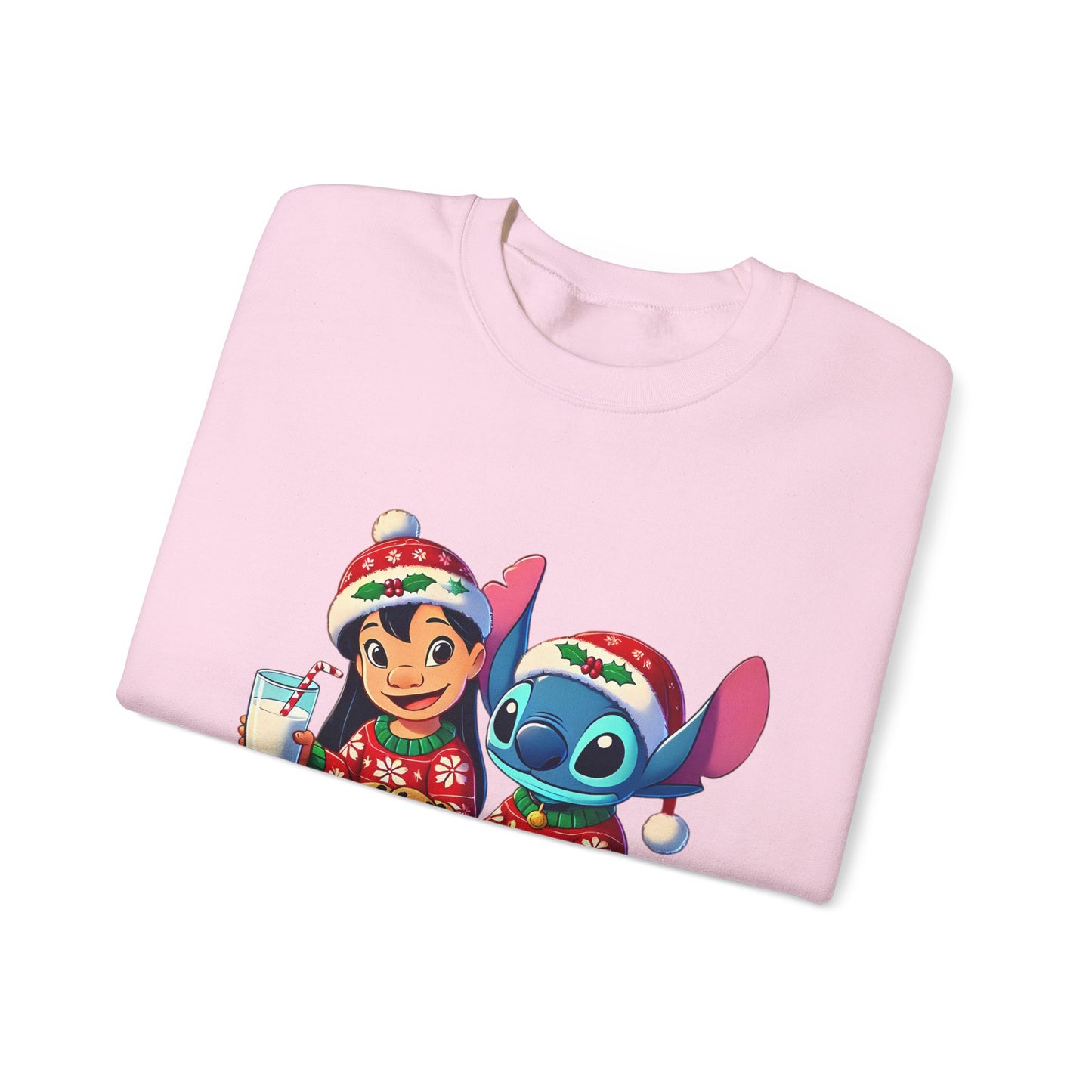 Holiday Character Sweatshirt — Cute Christmas Cookies & Milk Design