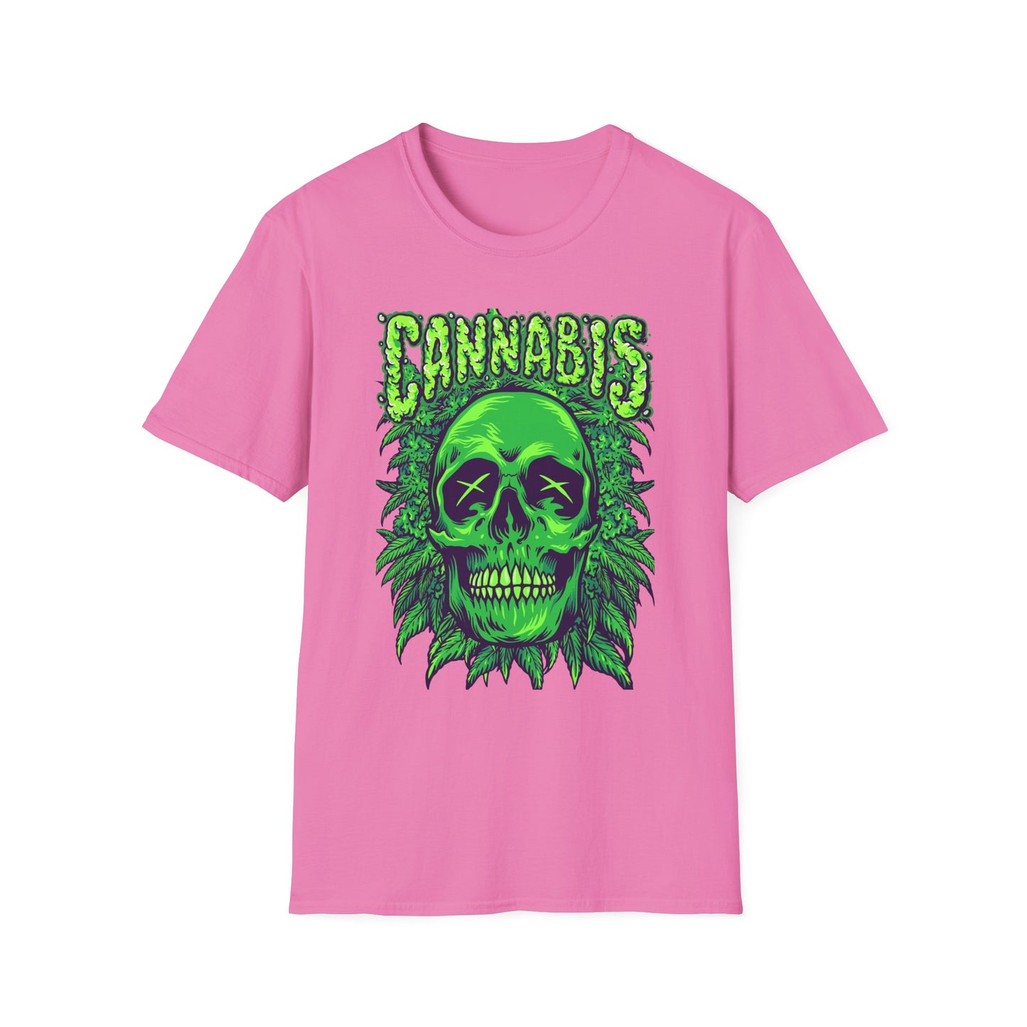Green Skull Cannabis Unisex T-Shirt – Perfect for Stoner Culture and Everyday Wear