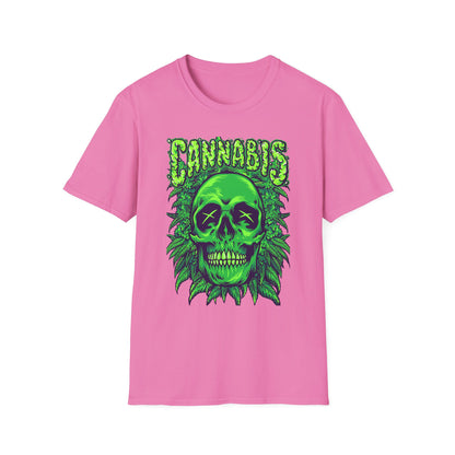 Green Skull Cannabis Unisex T-Shirt – Perfect for Stoner Culture and Everyday Wear
