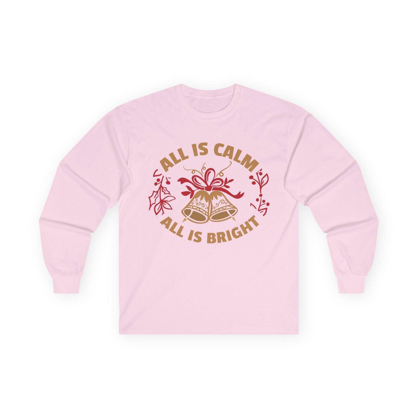 Holiday Spirit Long Sleeve Tee - Cozy Unisex Cotton Tee for Christmas, Gifts, Winter Wear, Family Gatherings, Festive Celebrations