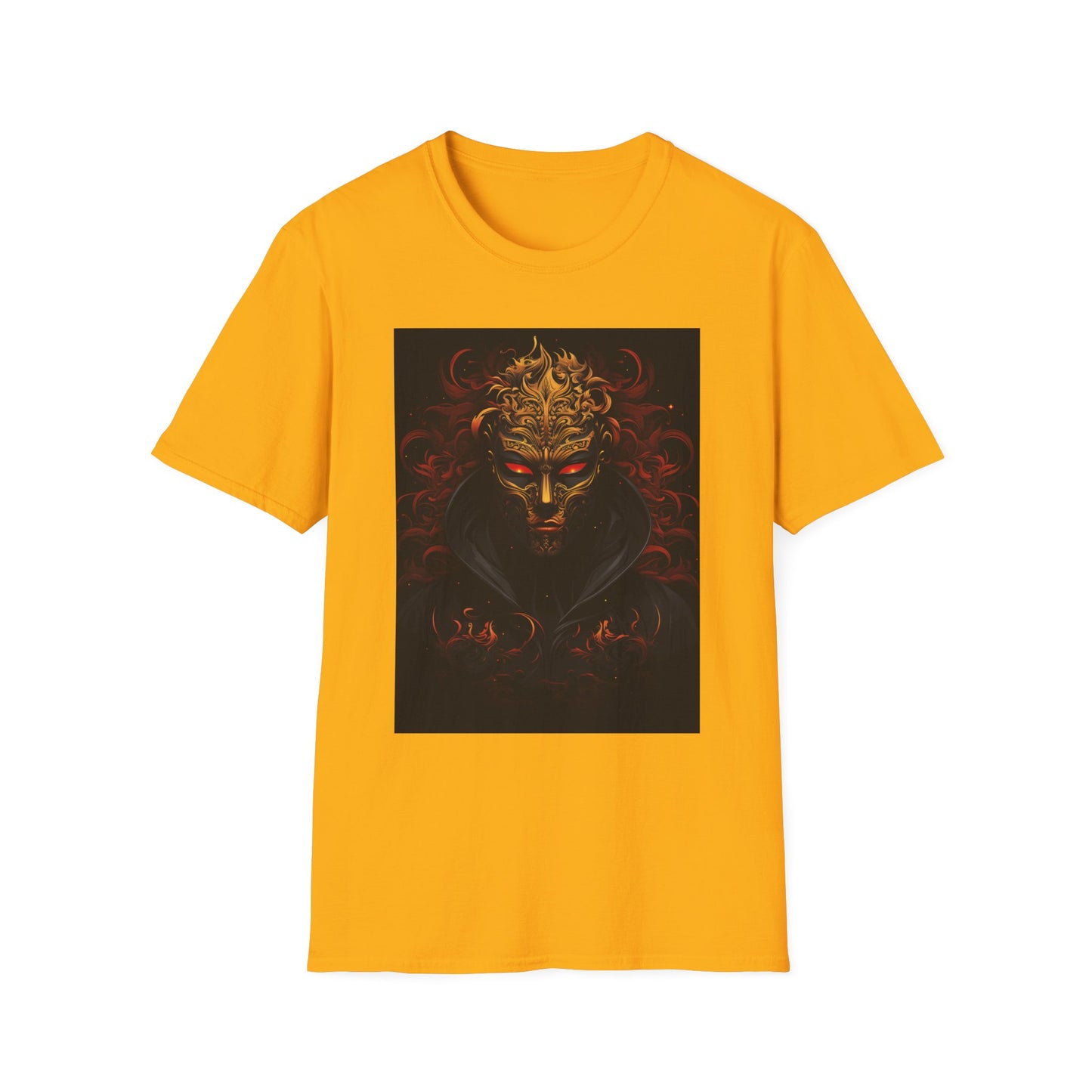Bold Graphic Unisex Softstyle T-Shirt with Mask Design