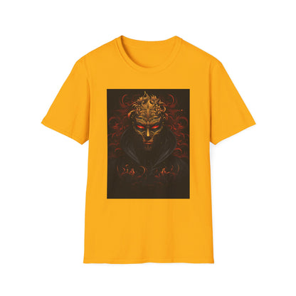 Bold Graphic Unisex Softstyle T-Shirt with Mask Design