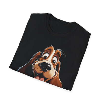 Cute Cartoon Dog Unisex Softstyle T-Shirt - Perfect for Pet Lovers