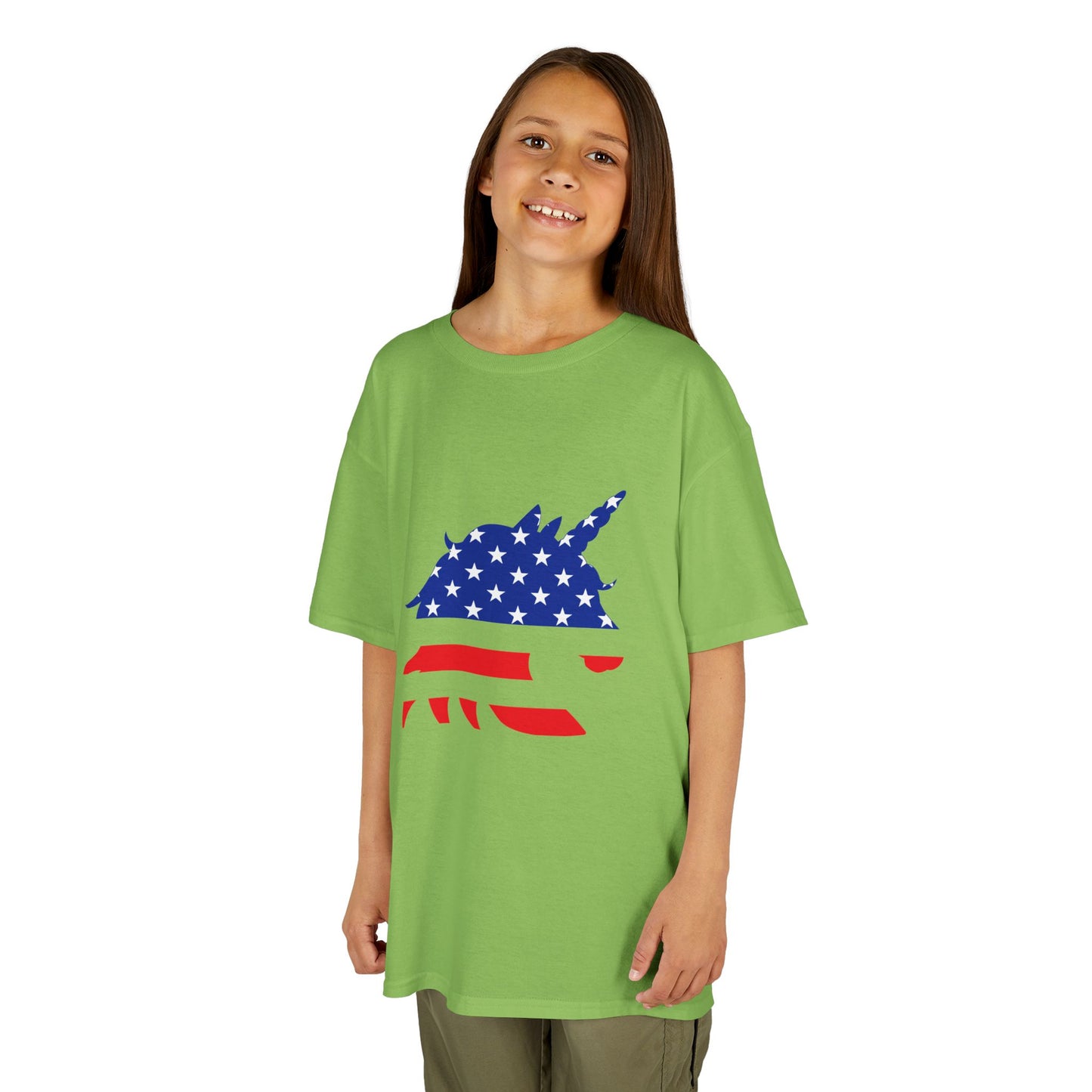 Patriotic Unicorn Kids Heavy Cotton Tee