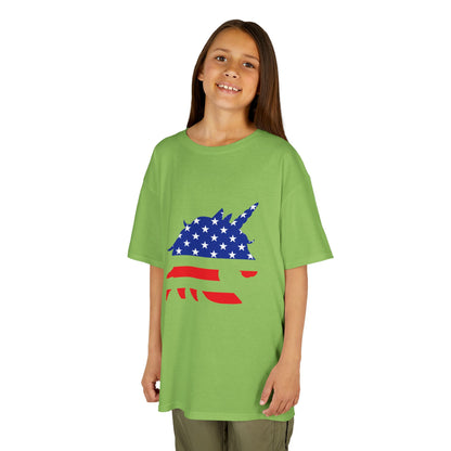 Patriotic Unicorn Kids Heavy Cotton Tee