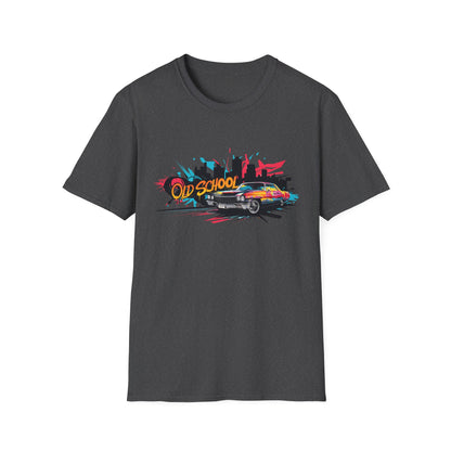 Retro Car Graphic Unisex Softstyle T-Shirt, Vintage Tee, Old School Shirt, Cool Graphic Tee, Gift for Car Lovers, Unisex T-Shirt