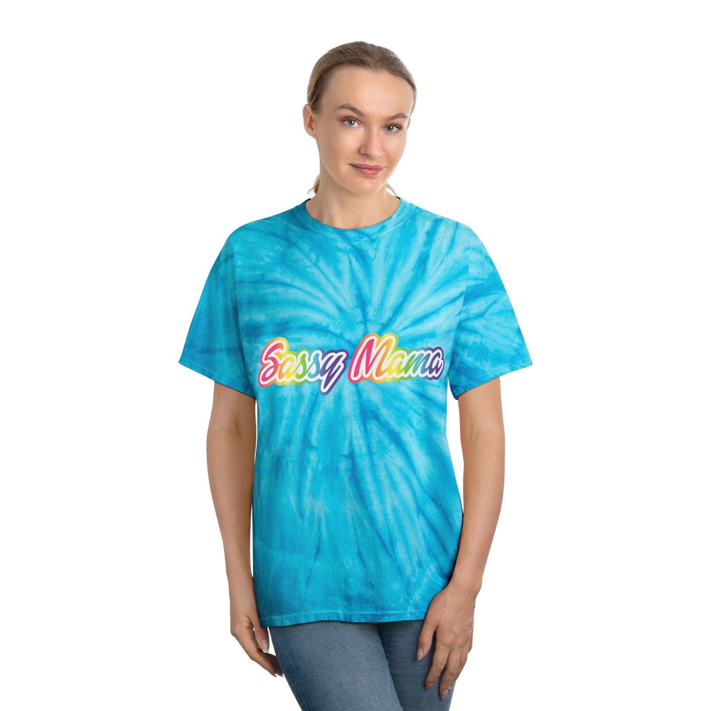 Sassy Mama Tie-Dye Tee - Bright Yellow Fun