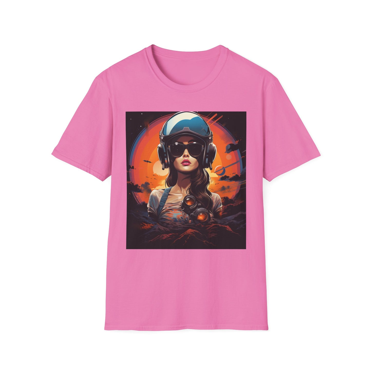 Cosmic Adventure Unisex Softstyle T-Shirt - Retro Space Graphic Tee